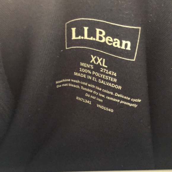 LL Bean Mens Fleece Pullover Quarter-Zip - Picture 4 of 5